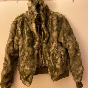 Faux fur jacket size 12